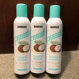 X3 Freeman Psssst Repair & Protect Dry Shampoo Coconut & Keratin Dry Hair 5.3oz